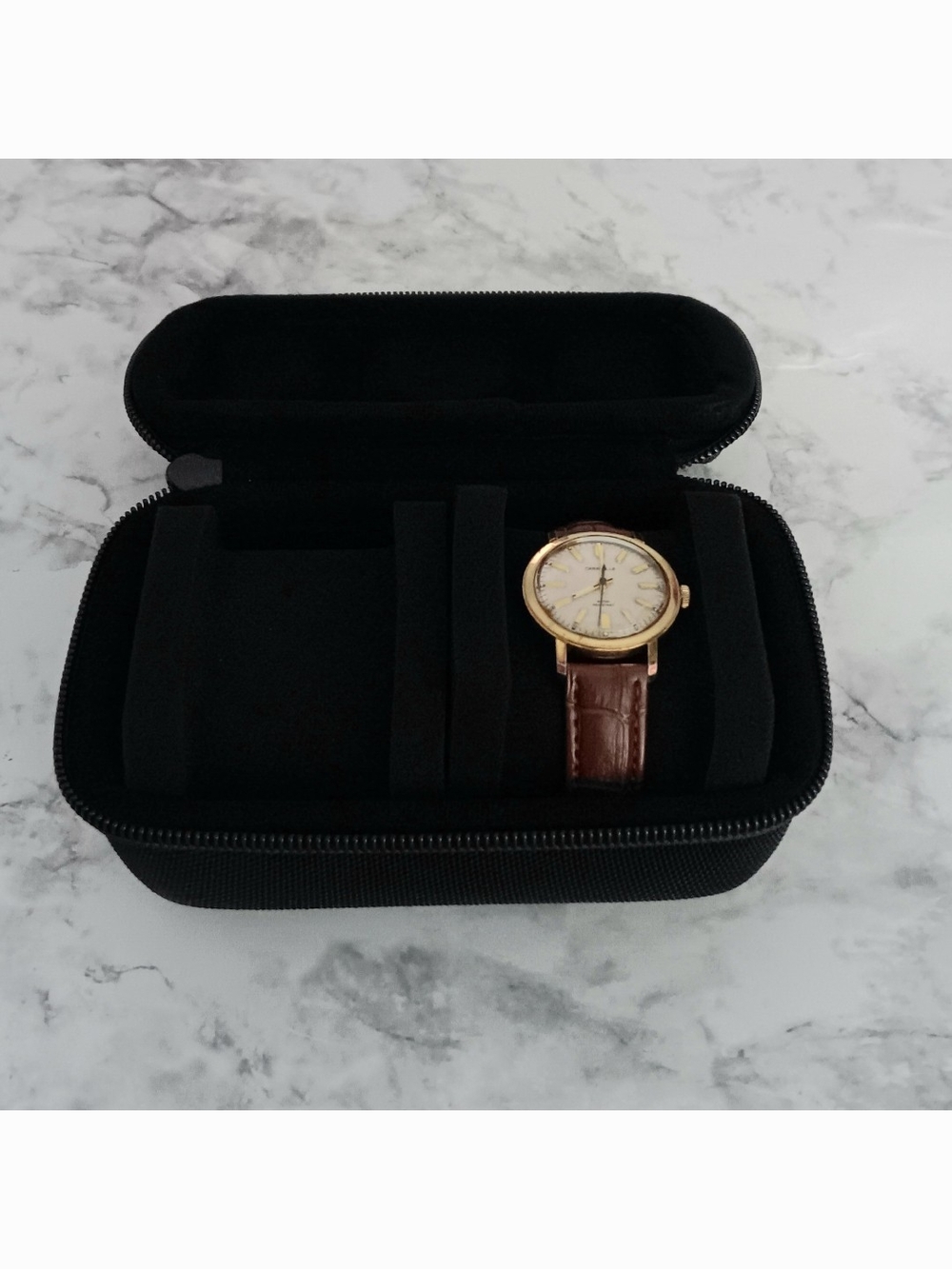 Vintage Men’s Caravelle by Bulova Watch – Working + Travel Case
